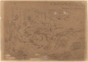 Shell in the Trenches před Richmondem [recto] od Winslow Homer