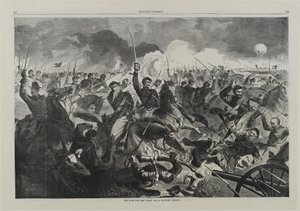 Válka za Unii 1862 – Útok kavalérie od Winslow Homer