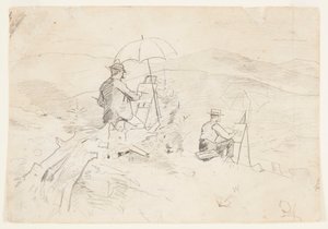 Umělci skicování v Bílých horách od Winslow Homer