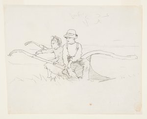 Chlapec a dívka na pluhu od Winslow Homer