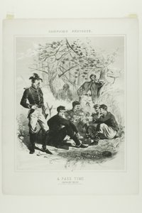 Náčrty kampaně: A Pass Time - Cavalry Rest od Winslow Homer