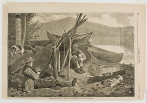 Táboření v Adirondack Mountains od Winslow Homer