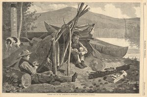 Kempování v horách Adirondack, od Harper od Winslow Homer