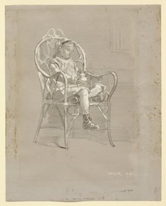 Dítě sedící v proutěném křesle od Winslow Homer