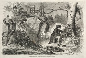 Vánoce – Shromáždění evergreenů, 1858. od Winslow Homer