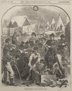 Vánoční balíčky v táboře – Vánoce 1861 od Winslow Homer