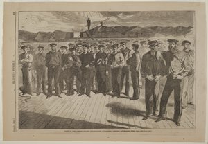 Posádka americké parní šalupy Colorado najatá v Bostonu, červen 1861 od Winslow Homer