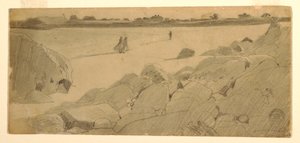 Kresba, Pláž v Marshfieldu, 1869-74 od Winslow Homer