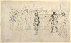 Kresba, pěchotní střelecký výcvik, Sicklesův pluk, 1862 od Winslow Homer