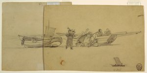 Kresba, část rybářské lodi, Anglie, 1881-82 od Winslow Homer