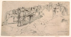 Kresba, Studie pro "Mount Washington" a "The Summit of Mt. Washington", 1869 od Winslow Homer