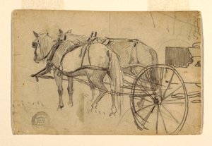 Kresba, studie k filmu "Výlet na piknik", 1868 od Winslow Homer