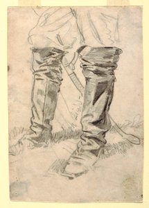 Kresba, studie důstojnických bot kavalerie, 1862-64 od Winslow Homer