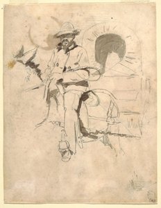 Kresba, Studie afroamerického krotitele, asi 1864 od Winslow Homer