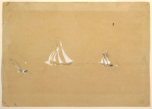 Kresba, Dva škunery, 1880 od Winslow Homer