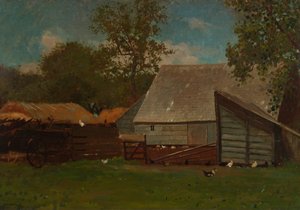 Dvůr s kachnami a slepicemi, 1872-73. od Winslow Homer