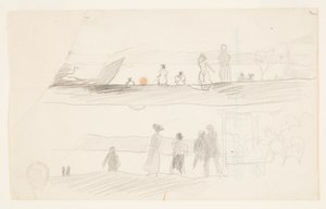 Postavy Při pohledu Směrem k zálivu od Winslow Homer