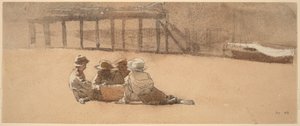 Čtyři chlapci na pláži od Winslow Homer