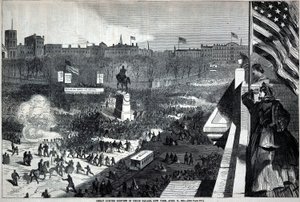 Velké sumterské shromáždění na Union Square v New Yorku, 11. dubna, z Harper
