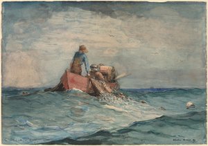 Vytahování sítí od Winslow Homer