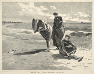 Příliv, z Every Saturday: An Illustrated Journal of Choice Reading, 6. srpna 1870 od Winslow Homer