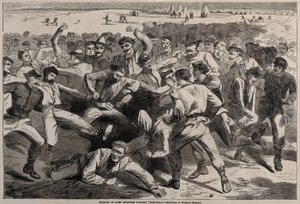 Dovolená v táboře - Vojáci hrající „fotbal“