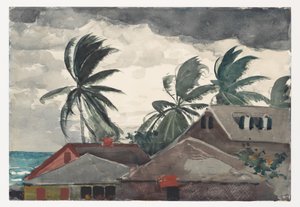 Hurikán, Bahamy od Winslow Homer