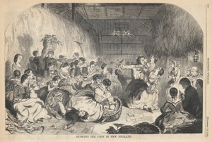 Loupání kukuřice v Nové Anglii, od Harper od Winslow Homer