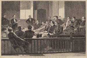 Jurors Listening to Counsel, Nejvyšší soud, New City Hall, New York, publikováno 1869. od Winslow Homer
