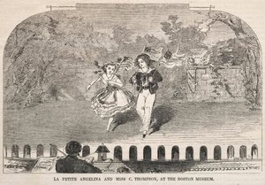 La Petite Angelina a slečna C. Thompson, v Bostonském muzeu, 1859. od Winslow Homer