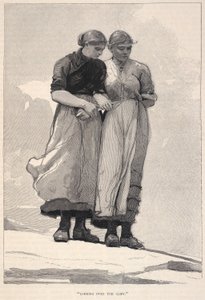 Pohled přes útes, z časopisu The Century Magazine, listopad 1883 od Winslow Homer