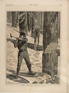 Těžba dřeva v zimě od Winslow Homer