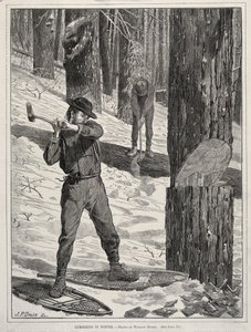 Dřevorubectví v zimě, 1871. od Winslow Homer