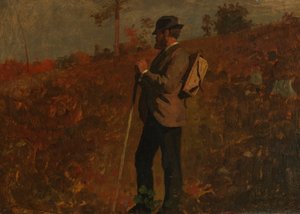 Muž s batohem od Winslow Homer