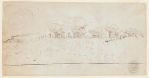 Muži Při Pohledu Přes Zemní Práce od Winslow Homer