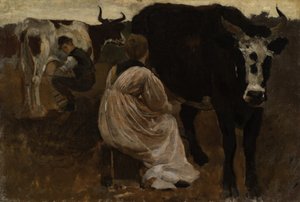 Dojení od Winslow Homer