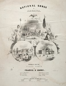 Národní písně Ameriky - notový obal od Winslow Homer
