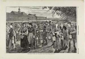 Život v továrně v Nové Anglii - "Čas zvonů" od Winslow Homer