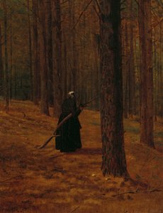 Stará žena shromažďující štětec, 1865 od Winslow Homer