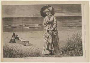 Na pláži - Dva jsou společnost, tři ne od Winslow Homer
