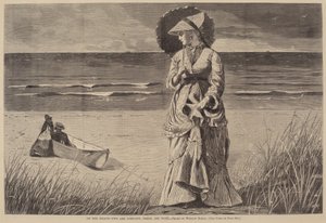 On the Beach - Two are Company, Three are None, publikovaná v roce 1872. od Winslow Homer