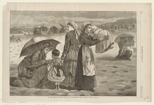 Na pláži v Long Branch - Dětská hodina od Winslow Homer