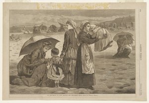 Na pláži v Long Branch - Hodina dětí od Winslow Homer