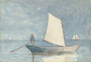 Sailing a Dory, 1880 od Winslow Homer