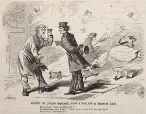 Scéna na náměstí Union Square v New Yorku v březnový den od Winslow Homer