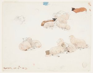 Ovce odpočívá od Winslow Homer