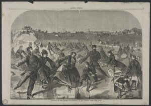 Bruslení na Ladies Skating Pond v Central Parku, New York, 1860. od Winslow Homer