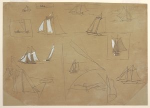 Náčrtky plachetnic od Winslow Homer