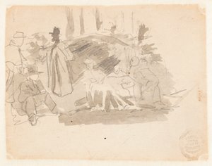 Vojáci kempování od Winslow Homer