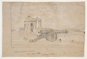 Studie na "Searchlight, vstup do přístavu, Santiago de Cuba" od Winslow Homer